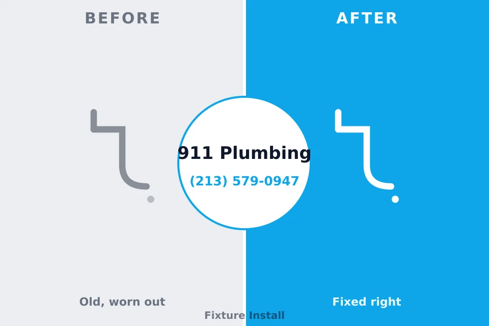 Before and after: plumbing company Thorndale, PA
